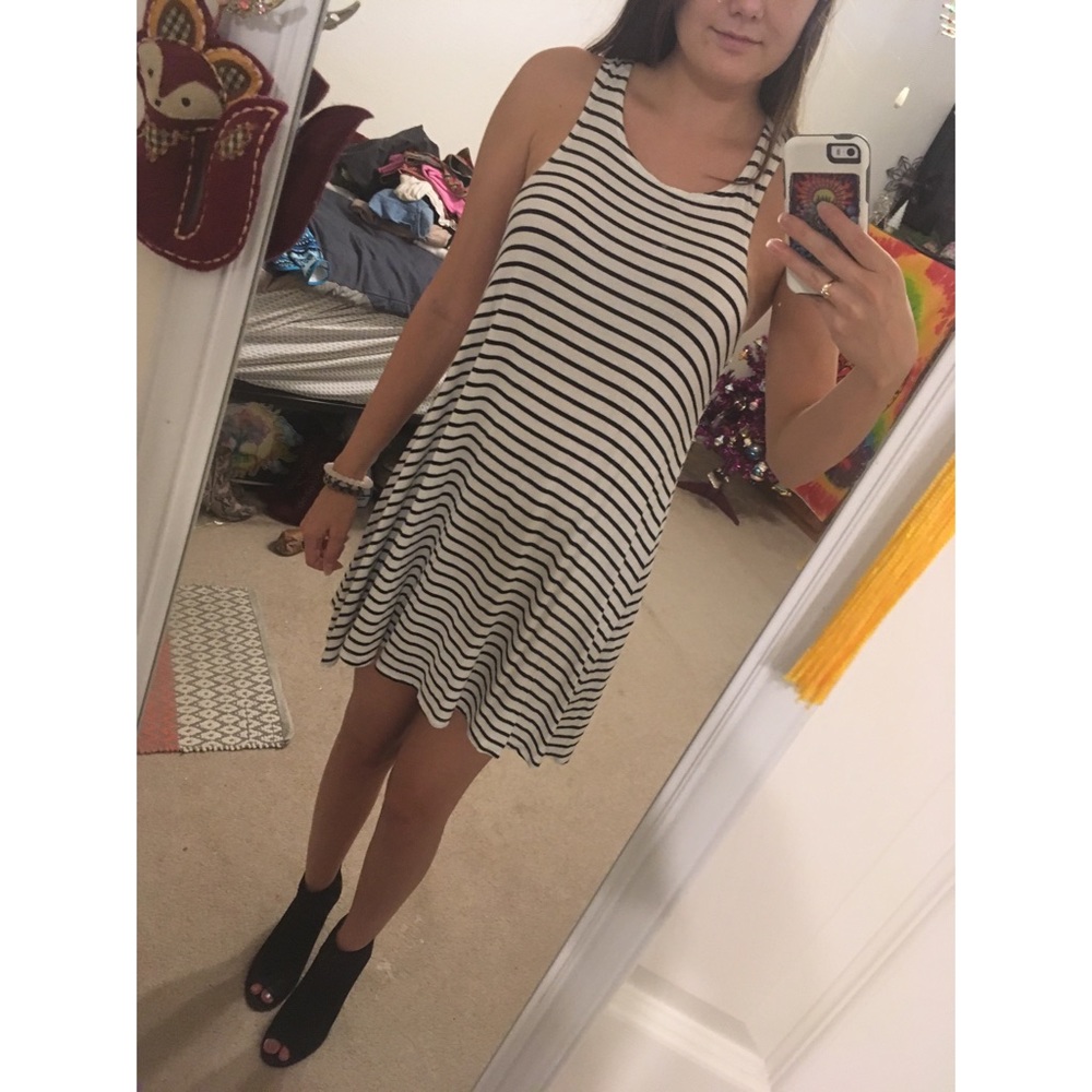 Black and white striped pacsun dress
